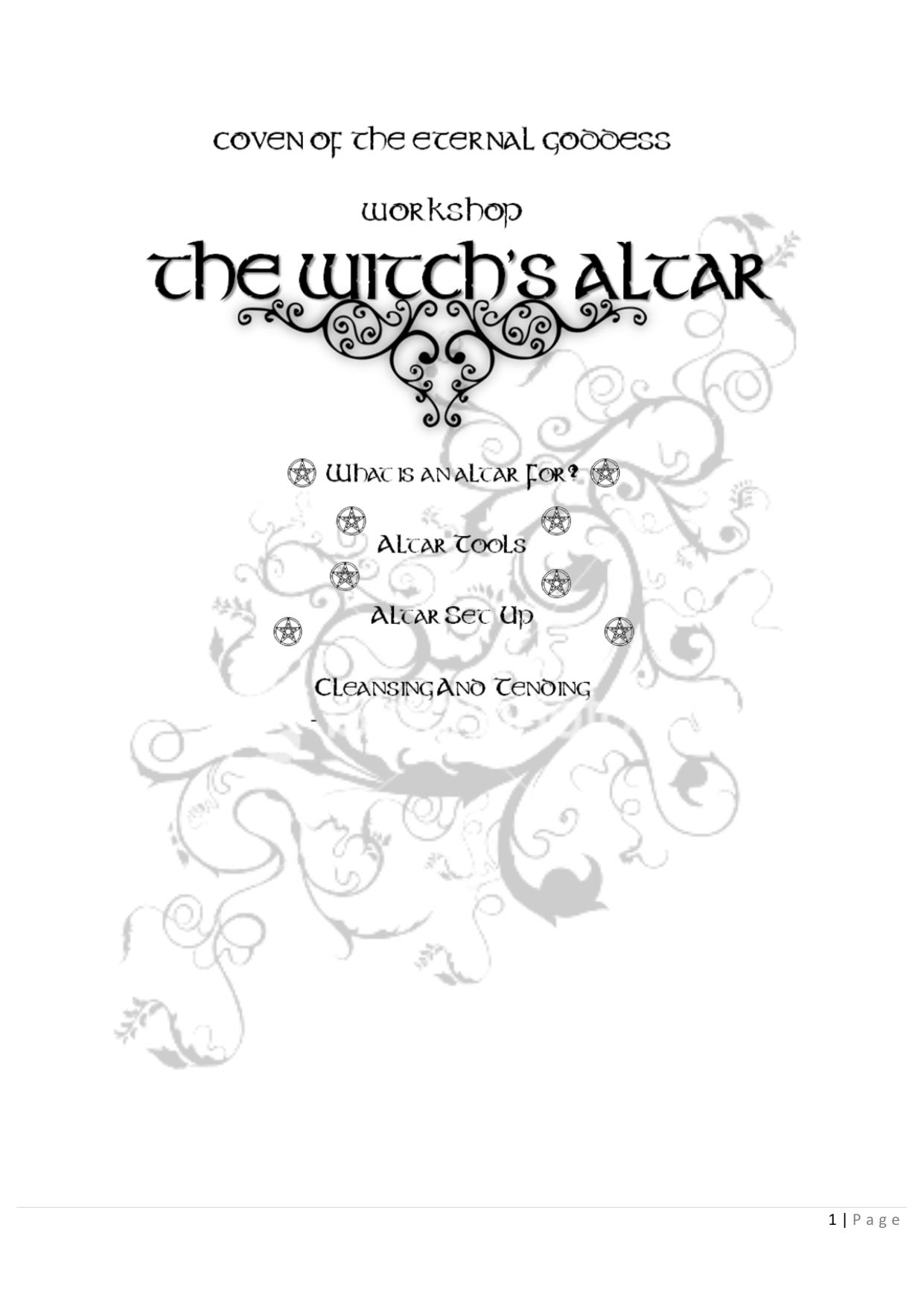 Witch's Altar Workbook