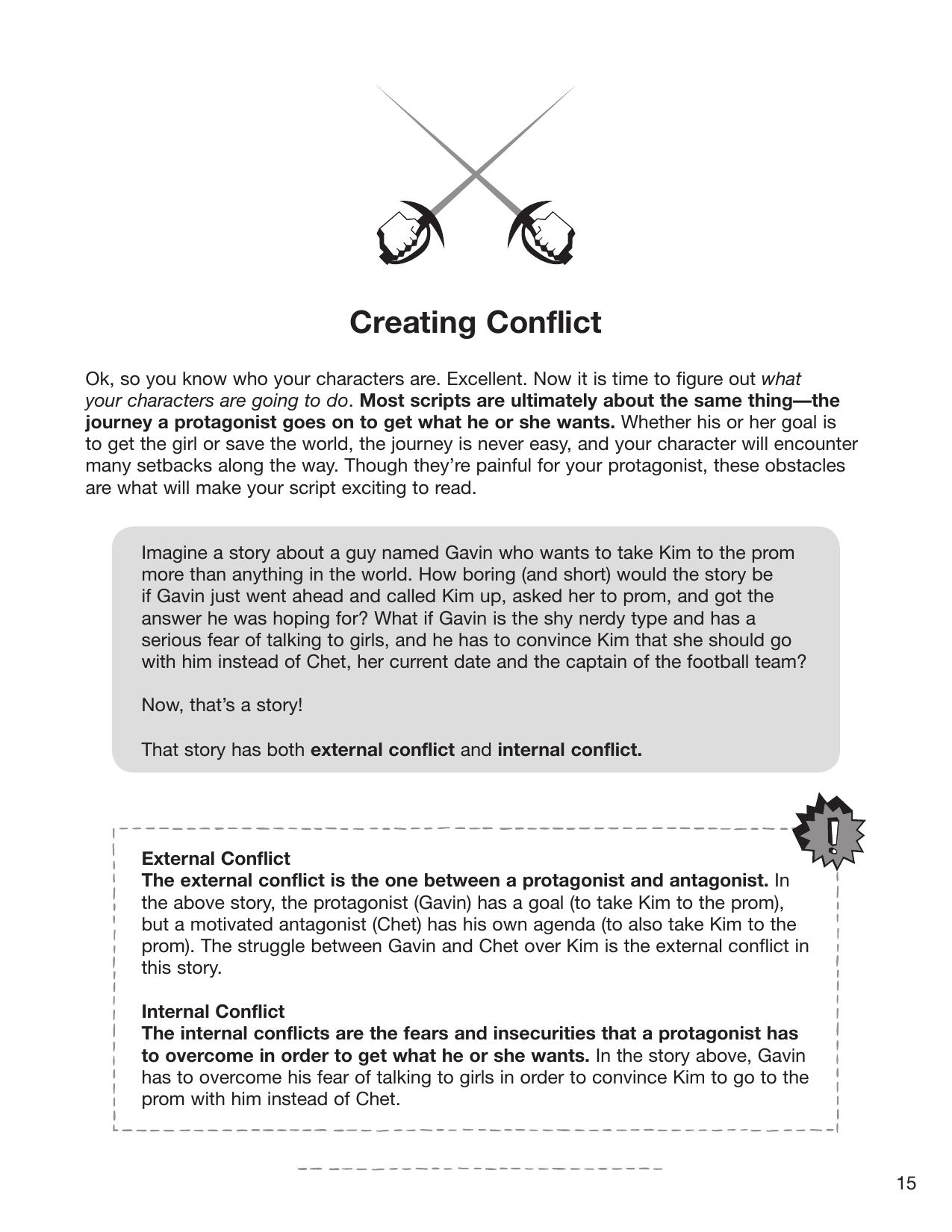 Scriptwriting Bootcamp Conflict